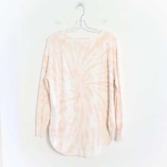 (A54) BLANK NYC Peach & White Tie Dye Long Sleeve Sweater, Size Large, NWT, $98 - Picture 6 of 13